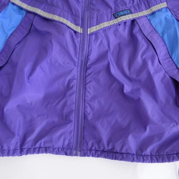 Vintage Banff Purple Gore-tex w Hidden Hood & Reflective Strips Windbreaker L - Picture 8 of 15
